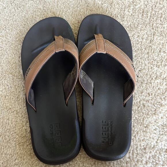 Reef Contoured Cushion Men's Flip-Flop Sandal Slider Brown, 10M US - Picture 3 of 9